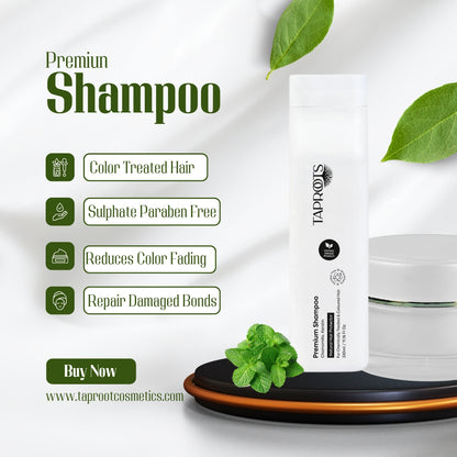 Taproots Premium Shampoo with Chamomilla & Keratin | 330 ml | Unisex | Best for Chemically Treated & Colored