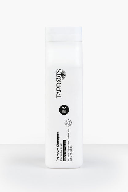 Taproots Premium Shampoo with Chamomilla & Keratin | 330 ml | Unisex | Best for Chemically Treated & Colored